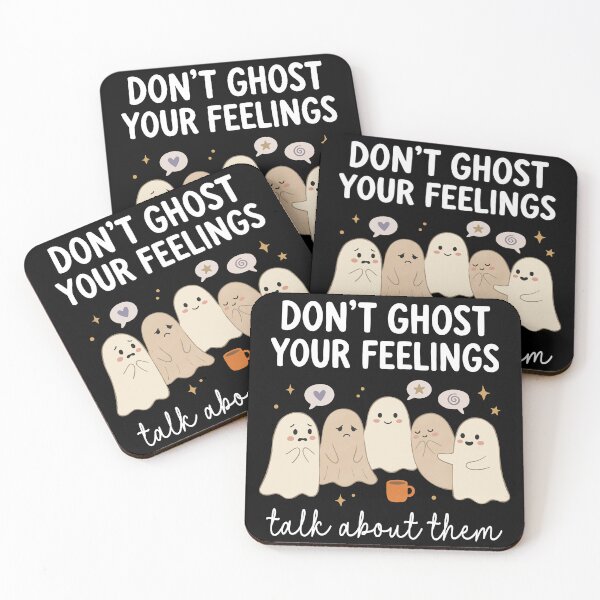 Item preview, Don't Ghost Your Feelings Mental Health Halloween Humor designed and sold by FreshVibe Prints.