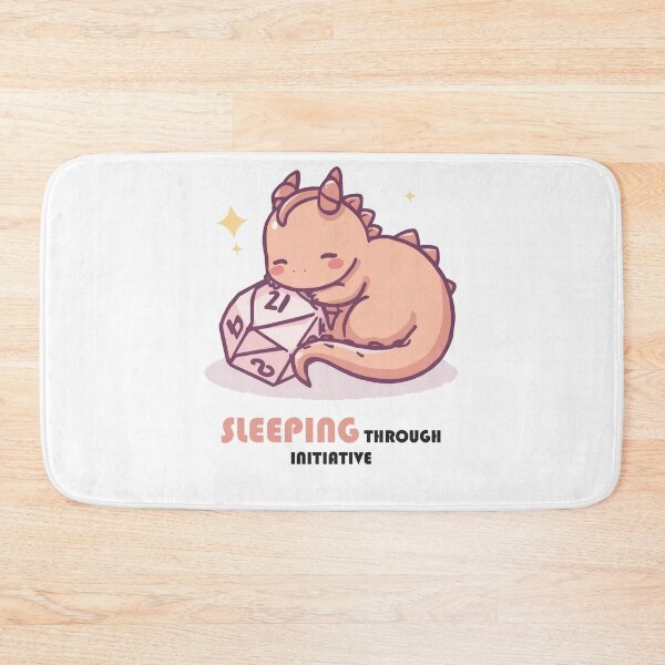 Item preview, Cute Sleeping Dragon & D20 Dice - Kawaii Gamer T-Shirt designed and sold by fowzi shokri.