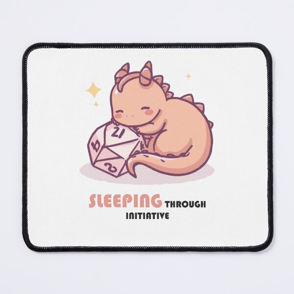 Item preview, Cute Sleeping Dragon & D20 Dice - Kawaii Gamer T-Shirt designed and sold by fowzi shokri.