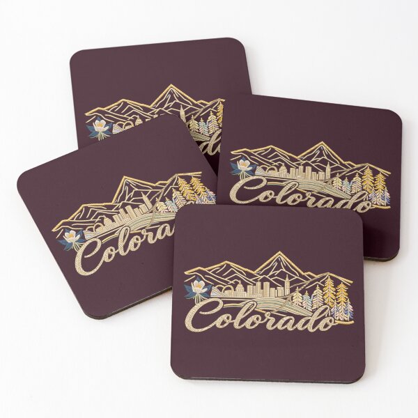 Item preview, Colorado Decorative Skyline Illustration designed and sold by Rocky Mountain Artistry.