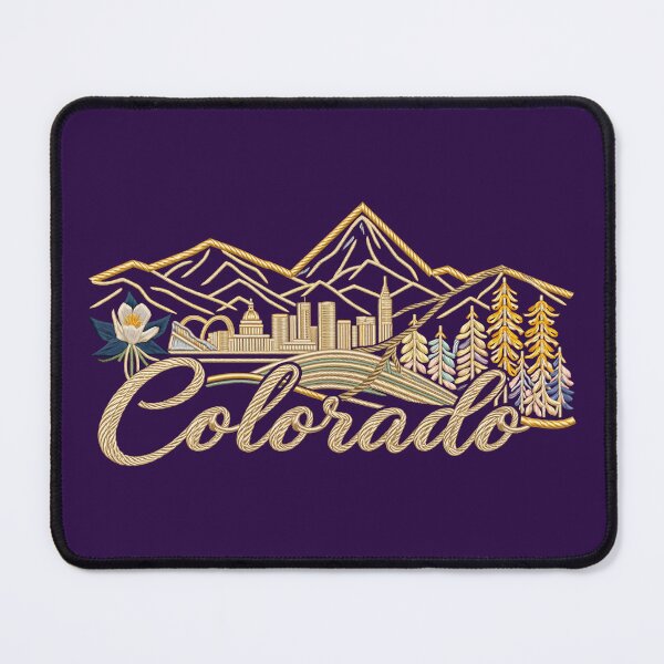 Item preview, Colorado Decorative Skyline Illustration designed and sold by Rocky Mountain Artistry.