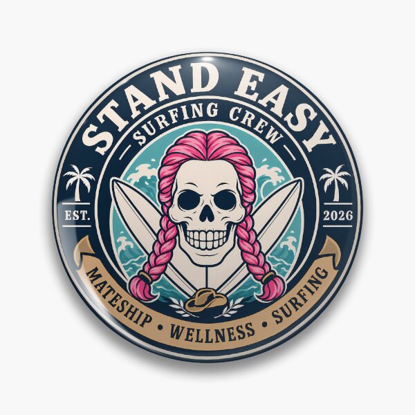 Item preview, Stand Easy Veteran Surf Club Logo Sunshine Coast designed and sold by Bombergirls.