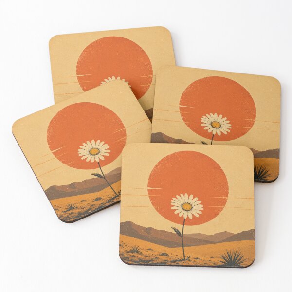 Item preview, Lone Daisy in the Desert – Minimalist Nature Pop Art designed and sold by naturalsurvival.