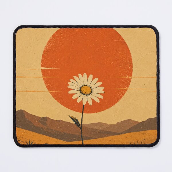 Item preview, Lone Daisy in the Desert – Minimalist Nature Pop Art designed and sold by naturalsurvival.