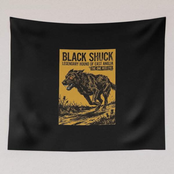 Item preview, Black Shuck Legendary Hound One Red Eye Folklore Graphic designed and sold by KiwiRider.