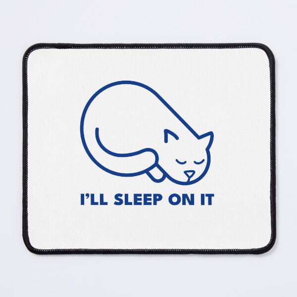 Item preview, I'll Sleep On It – Funny Sleeping Cat Line Art Quote designed and sold by chaaval.