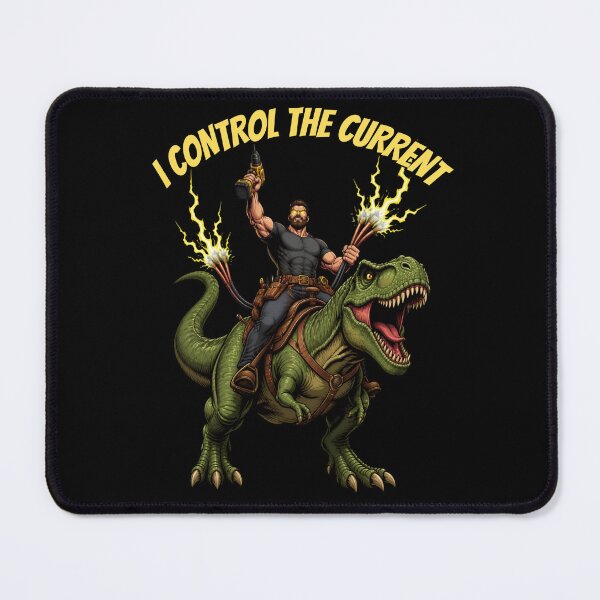 Item preview, Funny Electrician Riding T-Rex With Drill - Sparky Gift designed and sold by UTkiKK.
