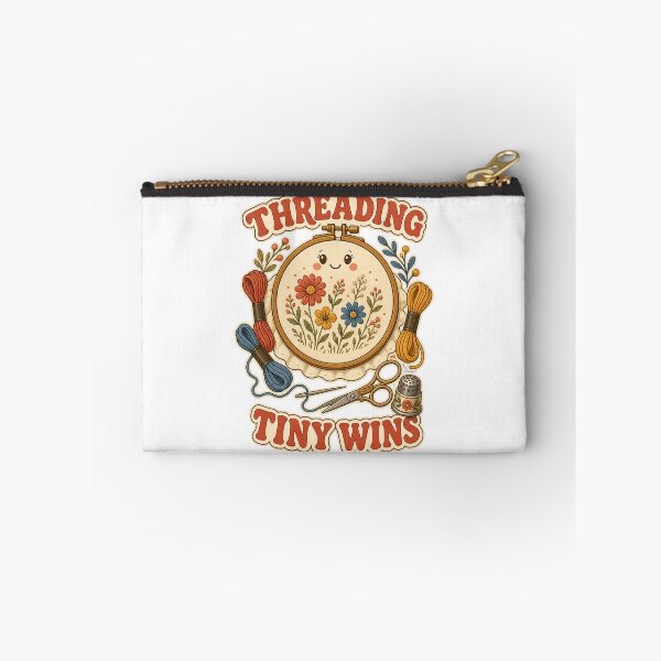Item preview, Threading Tiny Wins Vintage Embroidery Motivation designed and sold by CheerfulNest.