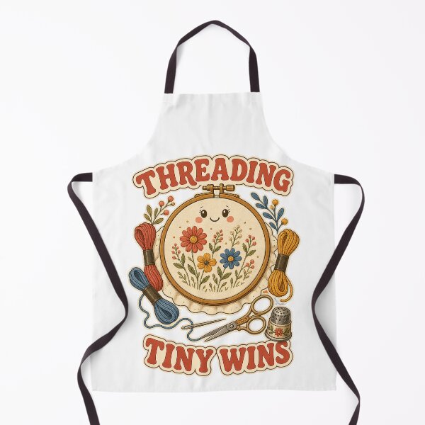 Item preview, Threading Tiny Wins Vintage Embroidery Motivation designed and sold by CheerfulNest.