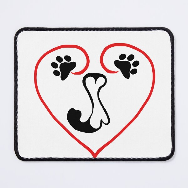 Item preview, Heart dog with the letter J designed and sold by acreació.