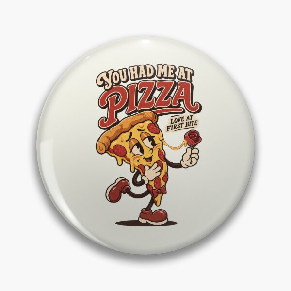 Item preview, Romantic Pizza Mascot Holding Pepperoni Rose designed and sold by HoopeStylee.