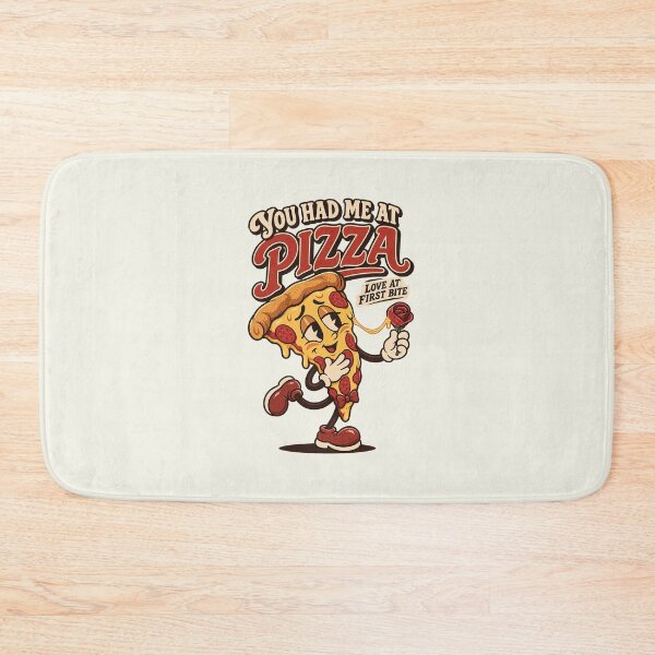 Item preview, Romantic Pizza Mascot Holding Pepperoni Rose designed and sold by HoopeStylee.