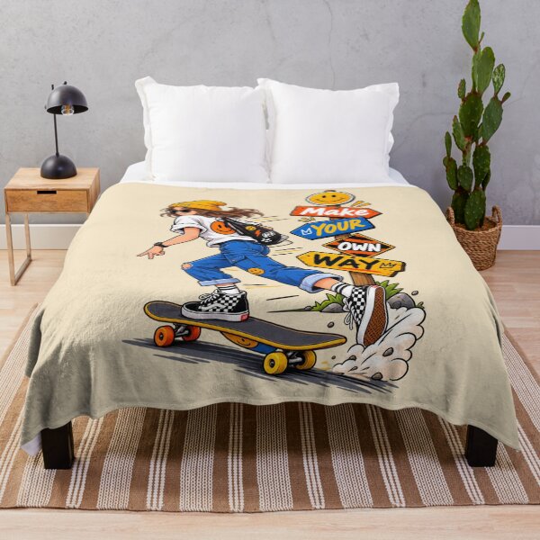 Item preview, Make Your Own Way Skateboard Cartoon – Independent Streetwear Design Main Tag: designed and sold by waikibi ⭐⭐⭐⭐⭐.
