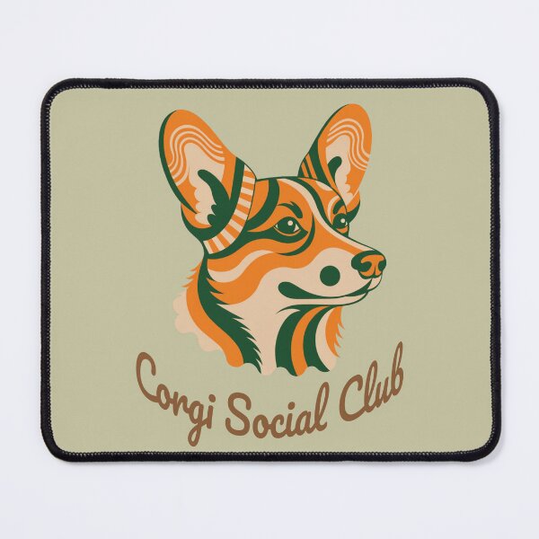 Item preview, Corgi Social Club Vintage Badge designed and sold by Kinship-Pets.