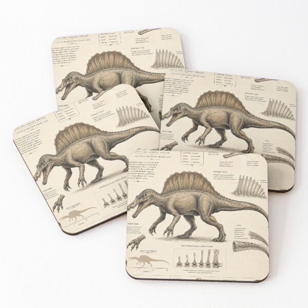 Item preview, Spinosaurus Aegyptiacus | Vintage Paleontology Scientific Illustration designed and sold by VantedStore.