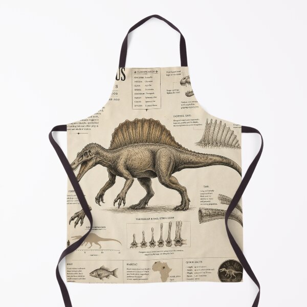 Item preview, Spinosaurus Aegyptiacus | Vintage Paleontology Scientific Illustration designed and sold by VantedStore.