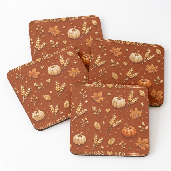 Item preview, Elegant Thanksgiving Pattern – Terracotta & Gold Autumn Mug designed and sold by HO•Designs.