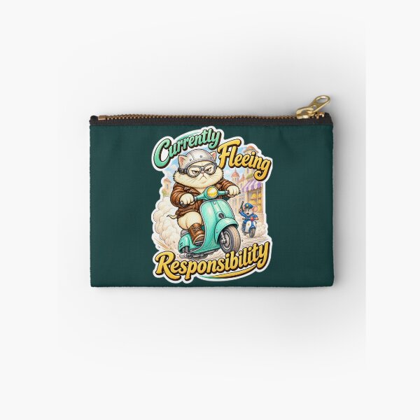 Item preview, Currently Fleeing Responsibility – Grumpy Cat Scooter Chase designed and sold by LakeshoreLegendsAndLight .