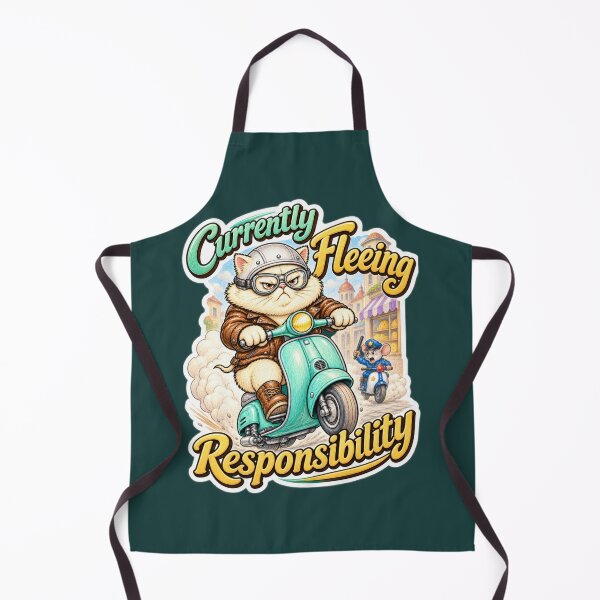Item preview, Currently Fleeing Responsibility – Grumpy Cat Scooter Chase designed and sold by LakeshoreLegendsAndLight .