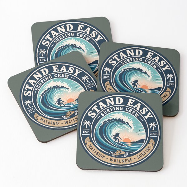 Item preview, Stand Easy Veteran Surf Club Logo Sunshine Coast - Main Version designed and sold by Bombergirls.