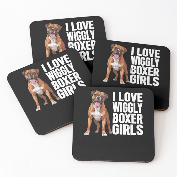 Item preview, I Love Wiggly Boxer Girls Boxer Dog designed and sold by ShirTomDesigns.
