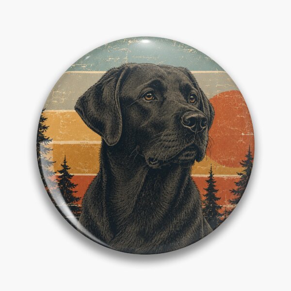 Item preview, Vintage Black Labrador Sunset Retro Adventure designed and sold by Bartas2026.