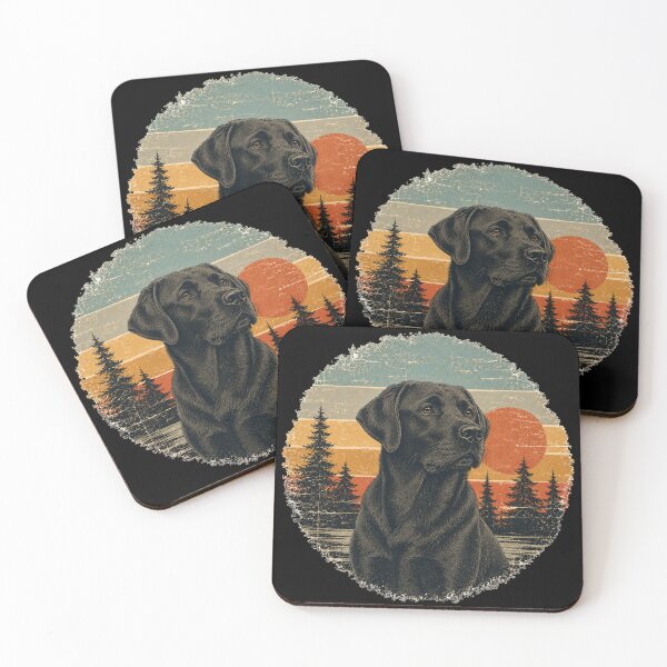 Item preview, Vintage Black Labrador Sunset Retro Adventure designed and sold by Bartas2026.