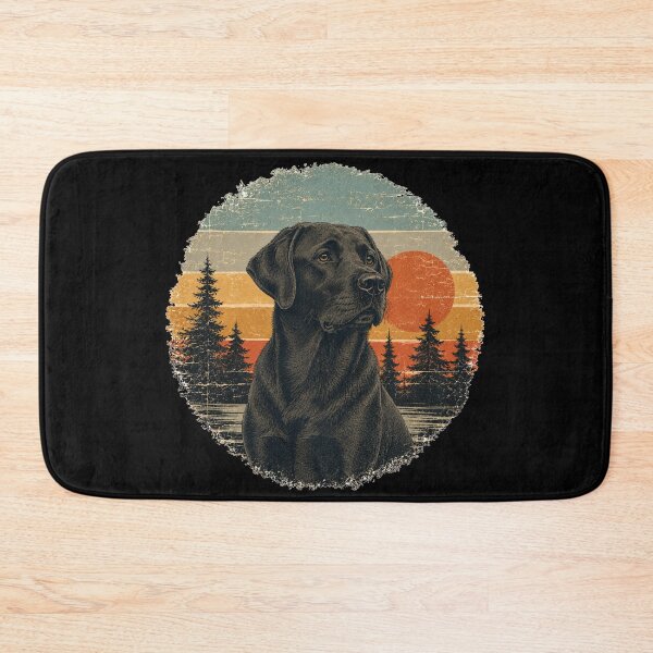 Item preview, Vintage Black Labrador Sunset Retro Adventure designed and sold by Bartas2026.