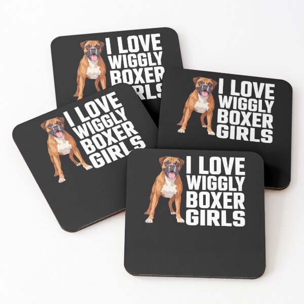 Item preview, I Love Wiggly Boxer Girls Funny Boxer Dog designed and sold by ShirTomDesigns.
