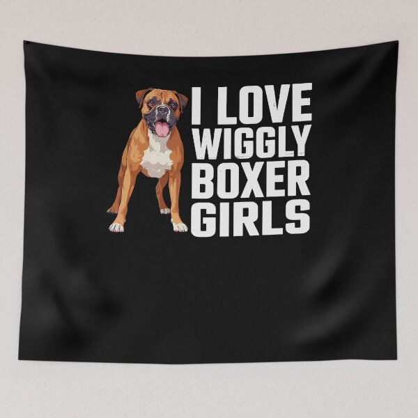 Item preview, I Love Wiggly Boxer Girls Funny Boxer Dog designed and sold by ShirTomDesigns.
