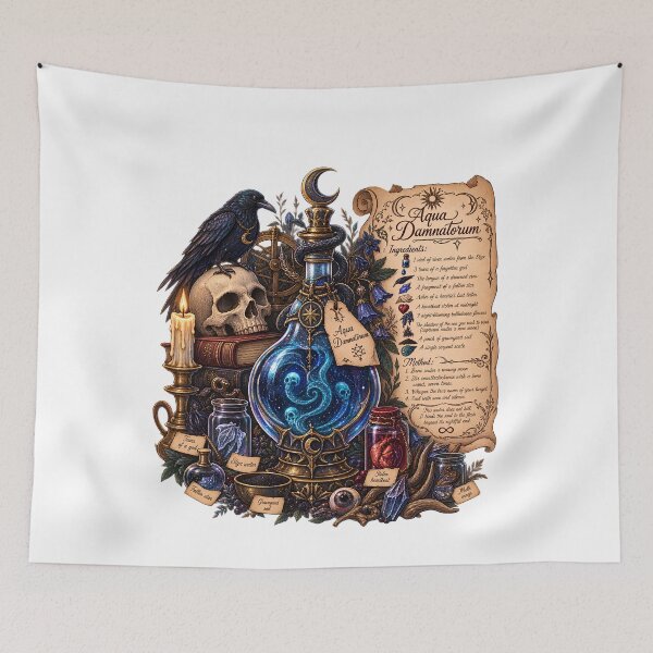 Item preview, Aqua Damnatorum Potion - Cursed Elixir of Binding Souls Dark Academia designed and sold by Neurospicy Trolls.