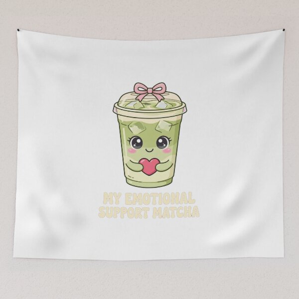 Item preview, My Emotional Support Matcha - Kawaii Cute Matcha Latte designed and sold by Csaba1983.