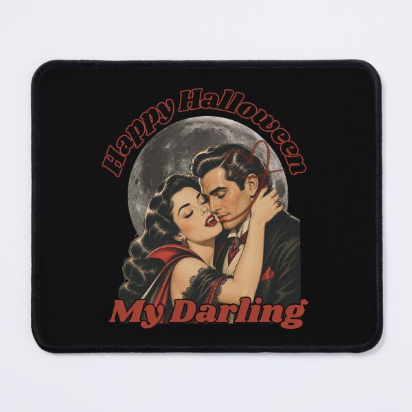 Item preview, Happy Halloween My Darling – Romantic Vintage Vampire Couple designed and sold by tellia-kallisto.
