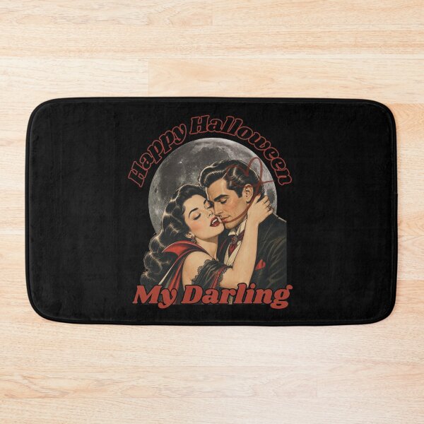 Item preview, Happy Halloween My Darling – Romantic Vintage Vampire Couple designed and sold by tellia-kallisto.