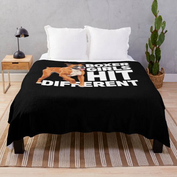 Item preview, Boxer Girls Hit Different Boxer Dog designed and sold by ShirTomDesigns.