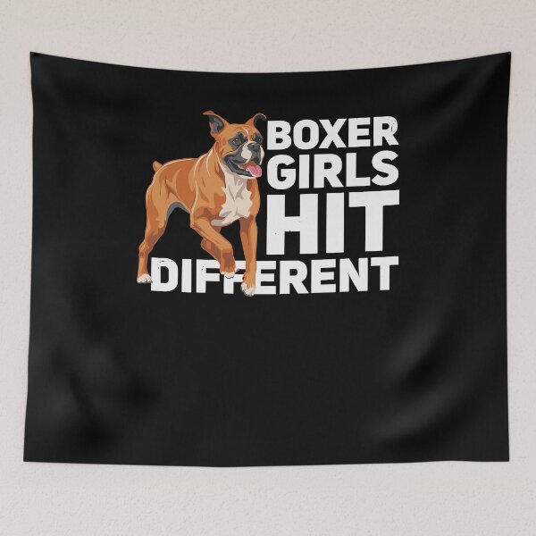 Item preview, Boxer Girls Hit Different Boxer Dog designed and sold by ShirTomDesigns.