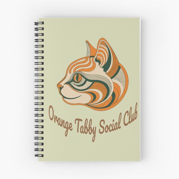 Item preview, Orange Tabby Social Club Vintage Badge designed and sold by Kinship-Pets.