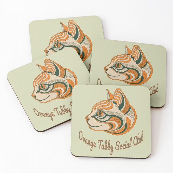 Artikelvorschau, Vintage-Abzeichen des Orange Tabby Social Club entworfen und verkauft von Kinship-Pets.