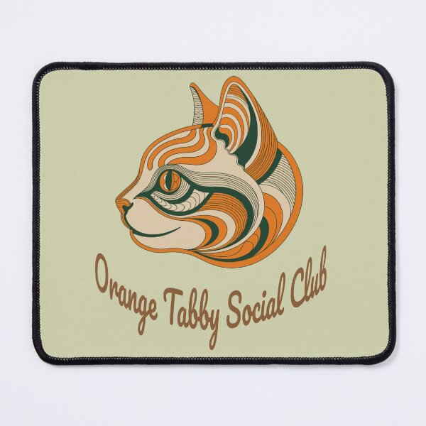 Item preview, Orange Tabby Social Club Vintage Badge designed and sold by Kinship-Pets.