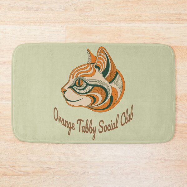 Item preview, Orange Tabby Social Club Vintage Badge designed and sold by Kinship-Pets.