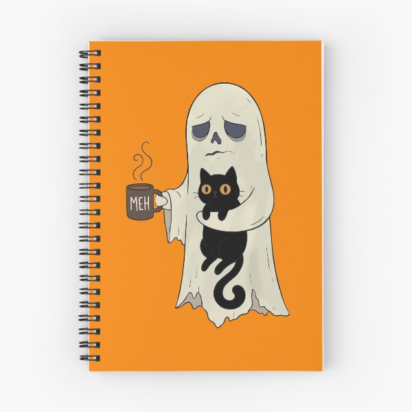 Item preview, Ghost Cat Coffee Mood for Spooky Cat Lovers designed and sold by FreshVibe Prints.