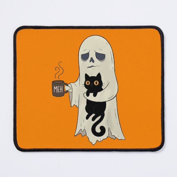 Item preview, Ghost Cat Coffee Mood for Spooky Cat Lovers designed and sold by FreshVibe Prints.