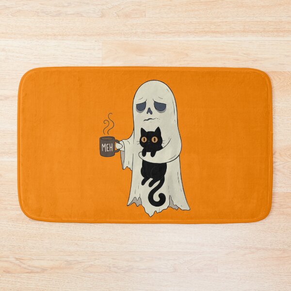 Item preview, Ghost Cat Coffee Mood for Spooky Cat Lovers designed and sold by FreshVibe Prints.