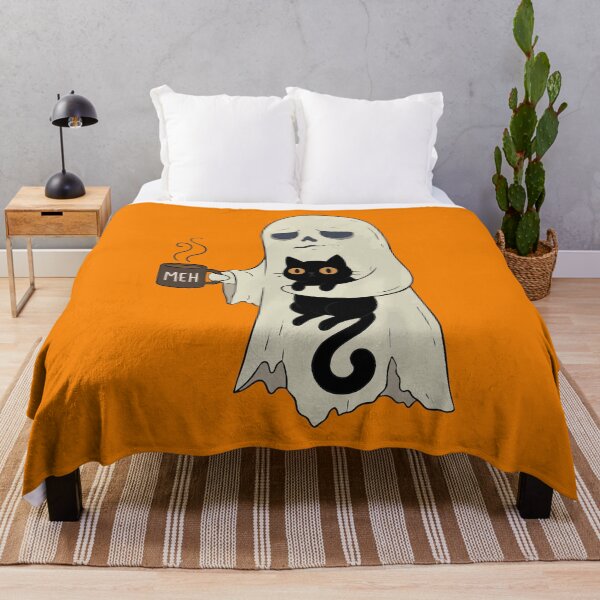 Item preview, Ghost Cat Coffee Mood for Spooky Cat Lovers designed and sold by FreshVibe Prints.