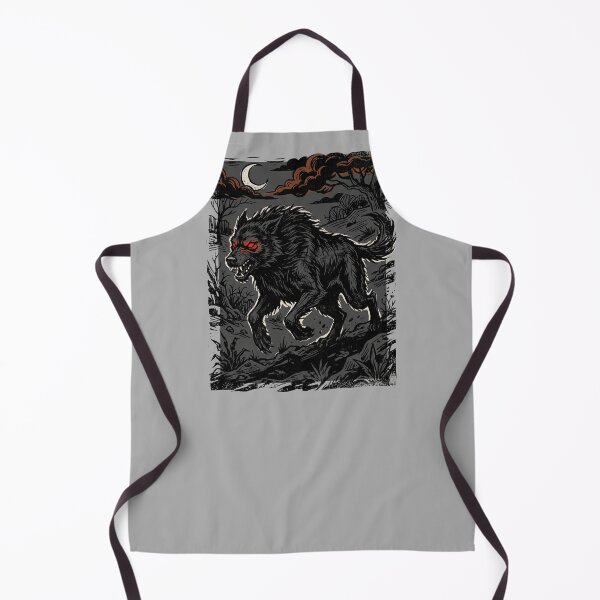 Item preview, Black Shuck Werewolf Phantom Dog Gothic Cryptid Illustration designed and sold by KiwiRider.