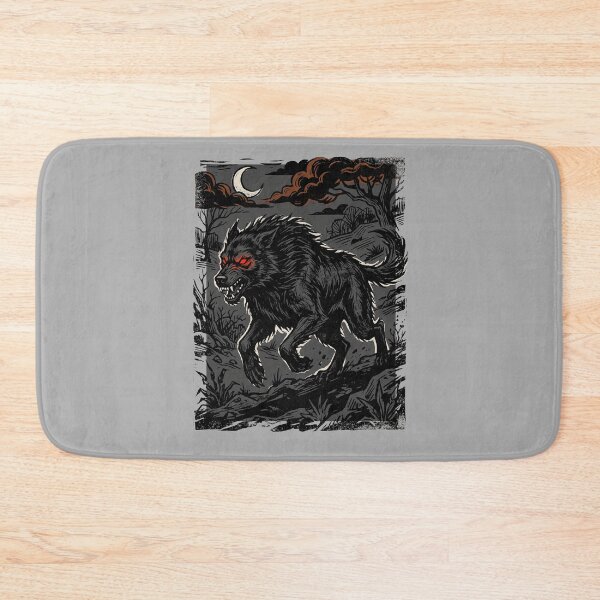 Item preview, Black Shuck Werewolf Phantom Dog Gothic Cryptid Illustration designed and sold by KiwiRider.