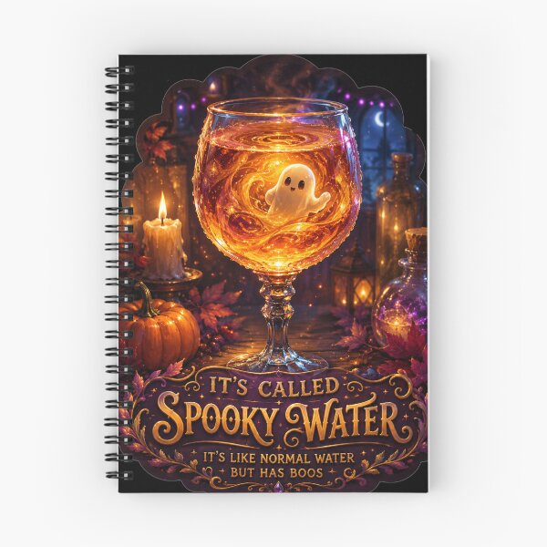 Item preview, Its Called Spooky Water Its Like Normal Water But Has Boos Wine Glass Mystical Art Halloween Humor Gift for Wine Lovers designed and sold by Nightarel.