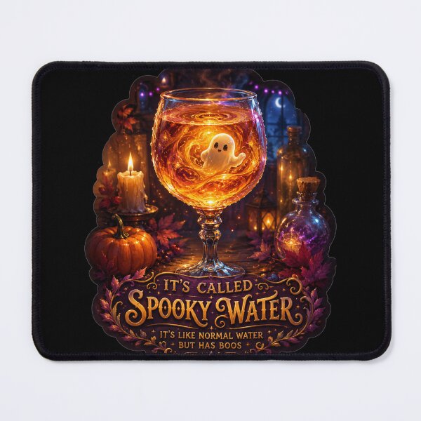 Item preview, Its Called Spooky Water Its Like Normal Water But Has Boos Wine Glass Mystical Art Halloween Humor Gift for Wine Lovers designed and sold by Nightarel.