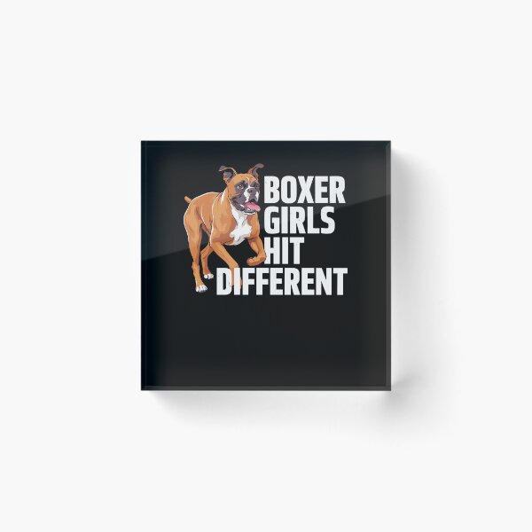 Item preview, Boxer Dog Boxer Girls Hit Different designed and sold by ShirTomDesigns.