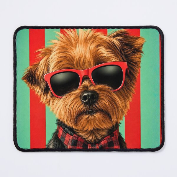 Item preview, ool Yorkie with Sunglasses and Bow Tie – Stylish Yorkshire Terrier Dog designed and sold by AnyGil.